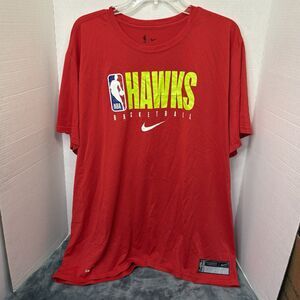 Nike NBA Atlanta Hawks Team Issued On-Court Practice Shirt Red 2XL